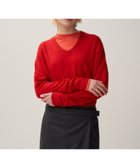 【エイトン/ATON】のSHEER WOOL Vネックセーター RED|ID: prp329100004089957 ipo3291000000029647902