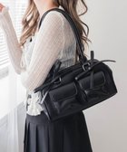 【ウィゴー/WEGO】のリボン付きボストンバッグ ブラック|ID:prp329100004089992