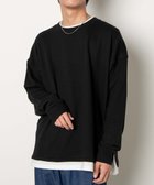 【ウィゴー/WEGO / MEN】のフェイクレイヤードプルオーバー ブラック|ID: prp329100004093681 ipo3291000000029478398