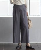 【ジェイ プレス/J.PRESS】の【洗える】T/Rウォッシャブルギャバ ワイド パンツ グレー系|ID:prp329100004093778