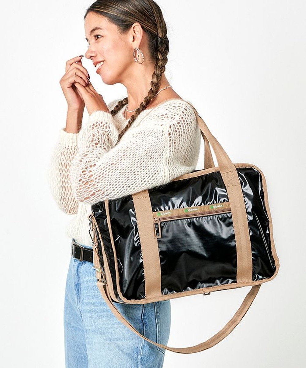 【レスポートサック/LeSportsac】のPULLMAN BAG/50th ブラックシャイン 人気、トレンドファッション・服の通販 founy(ファニー) 　ファッション　Fashion　レディースファッション　WOMEN　クッション　Cushion　コレクション　Collection　軽量　Lightweight　スリーブ　Sleeve　チェック　Check　トラベル　Travel　プリント　Print　ポケット　Pocket　無地　Plain Color　おすすめ　Recommend　旅行　Travel　スーツケース キャリーケース　Suitcase　ビジネス 仕事 通勤　Business　 other-1|ID: prp329100004093890 ipo3291000000027747049