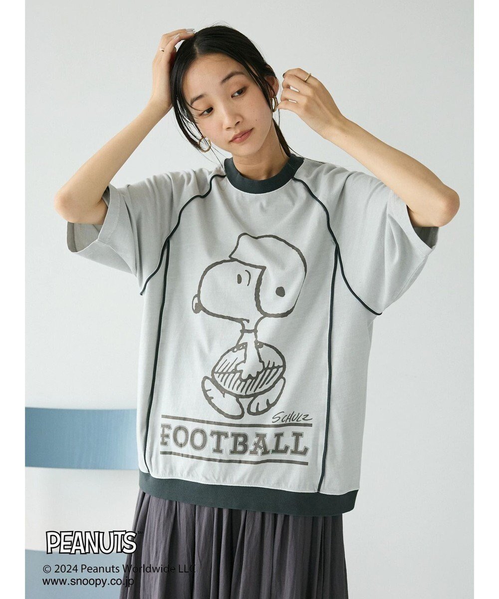 【クラフトスタンダードブティック/CRAFT STANDARD BOUTIQUE】の【ユニセックス】PEANUTS/スヌーピー 切り替えTシャツ インテリア・キッズ・メンズ・レディースファッション・服の通販 founy(ファニー) 　ファッション　Fashion　レディースファッション　WOMEN　トップス・カットソー　Tops/Tshirt　シャツ/ブラウス　Shirts/Blouses　ロング / Tシャツ　T-Shirts　カットソー　Cut and Sewn　カットソー　Cut And Sew　キャラクター　Character　今季　This Season　スポーツ　Sports　スリーブ　Sleeve　人気　Popularity　パイピング　Piping　ポケット　Pocket　A/W・秋冬　Aw・Autumn/Winter・Fw・Fall-Winter　おすすめ　Recommend　2024年　2024　2024春夏・S/S　Ss,Spring/Summer,2024　Light Gray|ID: prp329100004093913 ipo3291000000027747155