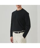 【五大陸/gotairiku / MEN】のジャケットのインナーに最適【WEB 一部店舗限定】キレイ目 鹿の子 ビズ長袖Tシャツ ブラック系|ID: prp329100004093923 ipo3291000000032733000