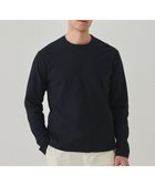 【五大陸/gotairiku / MEN】のジャケットのインナーに最適【WEB 一部店舗限定】キレイ目 鹿の子 ビズ長袖Tシャツ ネイビー系|ID: prp329100004093923 ipo3291000000032733003