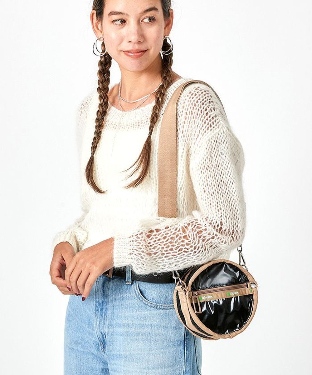 【レスポートサック/LeSportsac】のCIRCLE CROSSBODY/50th ブラックシャイン 人気、トレンドファッション・服の通販 founy(ファニー) 　ファッション　Fashion　レディースファッション　WOMEN　アウトドア　Outdoor　コレクション　Collection　軽量　Lightweight　スマート　Smart　財布　Wallet　チェック　Check　トラベル　Travel　プリント　Print　ポケット　Pocket　ポーチ　Pouch　無地　Plain Color　ラウンド　Round　ラップ　Wrap　おすすめ　Recommend　ビジネス 仕事 通勤　Business　 other-1|ID: prp329100004093933 ipo3291000000027747270