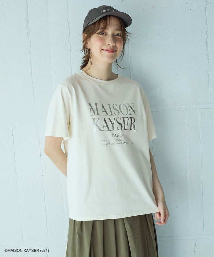 【エニィファム/any FAM】の【MAISON KAYSERコラボ】箔プリントロゴ半袖Tシャツ インテリア・キッズ・メンズ・レディースファッション・服の通販 founy(ファニー) https://founy.com/ ファッション Fashion レディースファッション WOMEN トップス・カットソー Tops/Tshirt シャツ/ブラウス Shirts/Blouses ロング / Tシャツ T-Shirts カットソー Cut and Sewn インナー Inner 春 Spring カットソー Cut And Sew キャップ Cap コラボ Collaboration シンプル Simple ジャケット Jacket デニム Denim トレンド Trend プリント Print 半袖 Short Sleeve ランジェリー Lingerie S/S・春夏 Ss・Spring/Summer おすすめ Recommend 夏 Summer |ID: prp329100004093981 ipo3291000000027747511