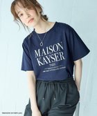 【エニィファム/any FAM】の【MAISON KAYSERコラボ】箔プリントロゴ半袖Tシャツ ネイビー×シルバー|ID: prp329100004093981 ipo3291000000027747514