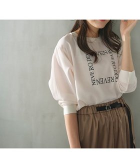 【エニィ スィス/any SiS】の【洗える】ジョーゼットロゴT ブラウス 人気、トレンドファッション・服の通販 founy(ファニー) ファッション Fashion レディースファッション WOMEN トップス・カットソー Tops/Tshirt シャツ/ブラウス Shirts/Blouses ロング / Tシャツ T-Shirts カットソー Cut and Sewn A/W・秋冬 Aw・Autumn/Winter・Fw・Fall-Winter カットソー Cut And Sew ジョーゼット Georgette プリント Print 洗える Washable |ID:prp329100004093994