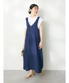 【クラフトスタンダードブティック/CRAFT STANDARD BOUTIQUE】の前後2WAY麻調パネルワンピース Navy|ID: prp329100004094040 ipo3291000000027747758