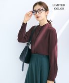 【アイシービー/iCB】の【接触冷感・UVケア・速乾・洗える】BackSatinAmunzen バンドカラーブラウス バーガンディ系[WEB限定]|ID: prp329100004094076 ipo3291000000032695902