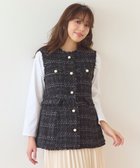 【フェルゥ/Feroux】の【洗える】ラメツイード ジレ 人気、トレンドファッション・服の通販 founy(ファニー) ファッション Fashion レディースファッション WOMEN アウター Coat Outerwear トップス・カットソー Tops/Tshirt ベスト/ジレ Gilets/Vests A/W・秋冬 Aw・Autumn/Winter・Fw・Fall-Winter オケージョン Occasion クラシカル Classical ツイード Tweed パール Pearl ベスト Vest ペプラム Peplum モノトーン Monotone 今季 This Season 半袖 Short Sleeve 洗える Washable 軽量 Lightweight ビジネス 仕事 通勤 Business thumbnail ブラック系1|ID: prp329100004095339 ipo3291000000027765008