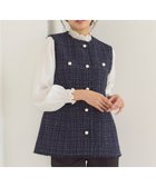 【フェルゥ/Feroux】の【洗える】ラメツイード ジレ 人気、トレンドファッション・服の通販 founy(ファニー) ファッション Fashion レディースファッション WOMEN アウター Coat Outerwear トップス・カットソー Tops/Tshirt ベスト/ジレ Gilets/Vests A/W・秋冬 Aw・Autumn/Winter・Fw・Fall-Winter オケージョン Occasion クラシカル Classical ツイード Tweed パール Pearl ベスト Vest ペプラム Peplum モノトーン Monotone 今季 This Season 半袖 Short Sleeve 洗える Washable 軽量 Lightweight ビジネス 仕事 通勤 Business thumbnail ネイビー系1|ID: prp329100004095339 ipo3291000000027765009