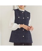 【フェルゥ/Feroux】の【洗える】ラメツイード ジレ ネイビー系1|ID: prp329100004095339 ipo3291000000032746934