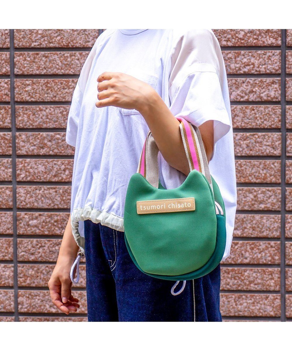 【ツモリチサト キャリー/tsumori chisato CARRY】のネコかおウレタン ミニバッグ ハンドバッグ 猫モチーフ インテリア・キッズ・メンズ・レディースファッション・服の通販 founy(ファニー) 　ファッション　Fashion　レディースファッション　WOMEN　ネコ　Cat　ハンカチ　Handkerchief　ハンドバッグ　Handbag　ポケット　Pocket　モチーフ　Motif　リップ　Lip　猫　Cat　財布　Wallet　グリーン|ID: prp329100004095347 ipo3291000000029645734