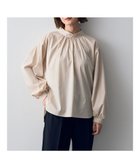 【イェッカ ヴェッカ/YECCA VECCA】のスタンドカラーギャザーブラウス Light Beige|ID: prp329100004095384 ipo3291000000027765244