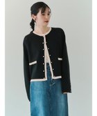 【イェッカ ヴェッカ/YECCA VECCA】の配色トリミングニットジャケット 人気、トレンドファッション・服の通販 founy(ファニー) ファッション Fashion レディースファッション WOMEN A/W・秋冬 Aw・Autumn/Winter・Fw・Fall-Winter おすすめ Recommend カーディガン Cardigan ジャケット Jacket セットアップ Set Up トリミング Trimming フォルム Form フレア Flare ポケット Pocket ワイド Wide エレガント 上品 Elegant thumbnail Black|ID: prp329100004095386 ipo3291000000027765267