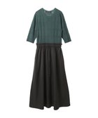 【イェッカ ヴェッカ/YECCA VECCA】のプリーツニットドッキングワンピース Green|ID: prp329100004095397 ipo3291000000027765330