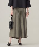 【アイシービー/iCB】の【洗える】 エステルメモリータフタ ロングスカート スレートカーキ系|ID: prp329100004095484 ipo3291000000033682395