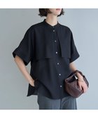【アンフィーロ 自由区/UNFILO】の【洗える】シアーサテン ヨークブラウス ブラック|ID: prp329100004095518 ipo3291000000031885764