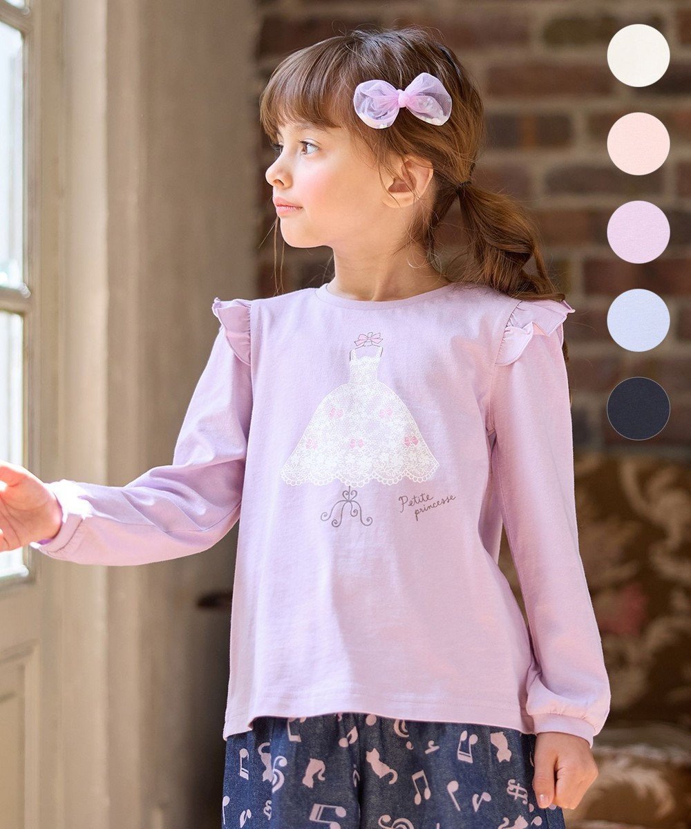 【エニファム/any FAM / KIDS】の【WEB限定】7daysプリントTシャツ インテリア・キッズ・メンズ・レディースファッション・服の通販 founy(ファニー) 　ファッション　Fashion　キッズファッション　KIDS Children’s Clothing　トップス・カットソー　Tops/Tees/Kids　カットソー　Cut And Sew　プリント　Print　ポケット　Pocket　A/W・秋冬　Aw・Autumn/Winter・Fw・Fall-Winter　プチプライス・低価格　Affordable　おすすめ　Recommend　ラベンダー×ドレス|ID: prp329100004096750 ipo3291000000032633450