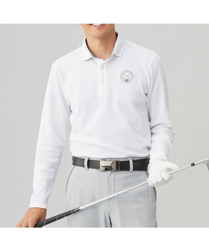 【23区 ゴルフ/23区GOLF / MEN】の【MEN】【UVカット】ハニカムカノコ長袖ポロシャツ インテリア・キッズ・メンズ・レディースファッション・服の通販 founy(ファニー) https://founy.com/ ファッション Fashion メンズファッション MEN トップス・カットソー Tops/Tshirt/Men シャツ Shirts ポロシャツ Polo Shirts A/W・秋冬 Aw・Autumn/Winter・Fw・Fall-Winter ゴルフ Golf カーディガン Cardigan シンプル Simple ストレッチ Stretch ブルゾン Blouson ベスト Vest ポロシャツ Polo Shirt 定番 Standard 長袖 Long Sleeve |ID: prp329100004096794 ipo3291000000027782238