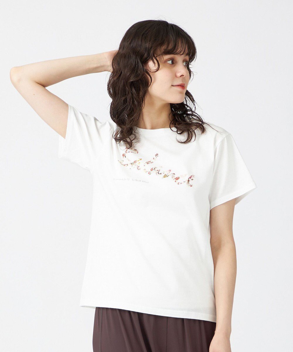 【チャコット/Chacott】のChacott BALANCE BALANCE ロゴTシャツ インテリア・キッズ・メンズ・レディースファッション・服の通販 founy(ファニー) 　ファッション　Fashion　レディースファッション　WOMEN　トップス・カットソー　Tops/Tshirt　シャツ/ブラウス　Shirts/Blouses　ロング / Tシャツ　T-Shirts　カットソー　Cut And Sew　シンプル　Simple　ストレッチ　Stretch　デニム　Denim　プリント　Print　ボトム　Bottom　再入荷　Restock/Back In Stock/Re Arrival　オフホワイト|ID: prp329100004096823 ipo3291000000027782405