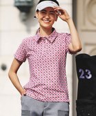 【23区 ゴルフ/NIJYUSANKU GOLF】の【WOMEN】【吸水速乾/UVカット】アザミ小紋柄半袖ポロシャツ アイボリー系5|ID: prp329100004096861 ipo3291000000028463349