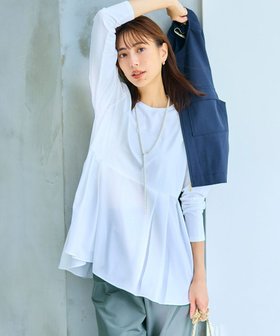 【23区/NIJYUSANKU】の【ご好評につき新色追加】ナチュラルコットンベアコンビ ペプラム カットソー 人気、トレンドファッション・服の通販 founy(ファニー) ファッション Fashion レディースファッション Fashion for Women トップス・カットソー Cut & Sew Tops シャツ・ブラウス・オフィスカジュアル Elegant Blouses & Button-Ups ロングTシャツ・Tシャツ Longline T-Shirts & Tees カットソー・ベーシックTシャツ Cut-and-Sewn Tops / Stretch Tees & Basics オレンジ Orange カットソー Cut and Sewn Top カーディガン Cardigan, Knitwear スウェット / スエット Sweatshirt, Sweatwear ストレッチ Stretch, Stretchy Fabric ノースリーブ Sleeveless, No-Sleeve フレア Flare, Flared ペプラム Peplum, Flared Hem ロング Long, Long-Length A/W・秋冬 Autumn/Winter S/S・春夏 SS, Spring/Summer, Warm Season おすすめ Recommended / Our Picks 夏 Summer |ID:prp329100004096913