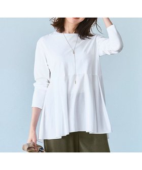 【23区/NIJYUSANKU】の【ご好評につき新色追加】ナチュラルコットンベアコンビ ペプラム カットソー 人気、トレンドファッション・服の通販 founy(ファニー) ファッション Fashion レディースファッション Fashion for Women トップス・カットソー Cut & Sew Tops シャツ・ブラウス・オフィスカジュアル Elegant Blouses & Button-Ups ロングTシャツ・Tシャツ Longline T-Shirts & Tees カットソー・ベーシックTシャツ Cut-and-Sewn Tops / Stretch Tees & Basics オレンジ Orange カットソー Cut and Sewn Top カーディガン Cardigan, Knitwear スウェット / スエット Sweatshirt, Sweatwear ストレッチ Stretch, Stretchy Fabric ノースリーブ Sleeveless, No-Sleeve フレア Flare, Flared ペプラム Peplum, Flared Hem ロング Long, Long-Length A/W・秋冬 Autumn/Winter S/S・春夏 SS, Spring/Summer, Warm Season おすすめ Recommended / Our Picks 夏 Summer |ID:prp329100004096913