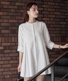 【ティアクラッセ/Tiaclasse】の【洗える】-TiaBASIC-バンドカラーシャツチュニックブラウス オフホワイト|ID: prp329100004097016 ipo3291000000031574909