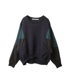 【イェッカ ヴェッカ/YECCA VECCA】の異素材MIX配色デザインプルオーバー Navy|ID: prp329100004097029 ipo3291000000027783532