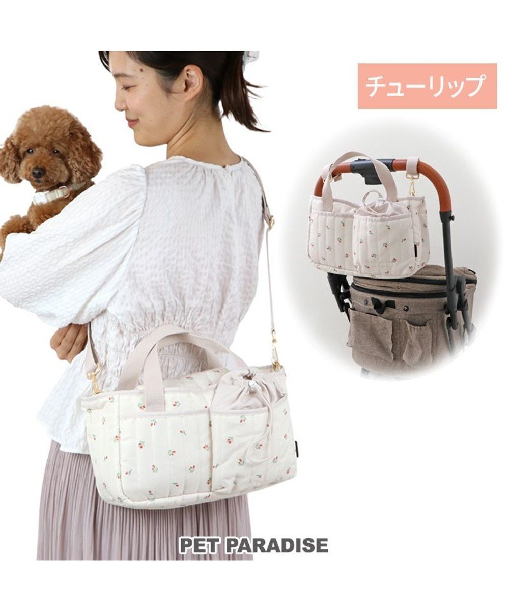 【ペットパラダイス/PET PARADISE / GOODS】のペットパラダイス 2Way お散歩 バッグ 《チューリップ柄》 人気、トレンドファッション・服の通販 founy(ファニー) 　ショルダー　Shoulder　チューリップ　Tulip　ポーチ　Pouch　犬　Dog　ホーム・キャンプ・アウトドア・お取り寄せ　Home,Garden,Outdoor,Camping Gear　ペットグッズ　Pet Supplies　 other-1|ID: prp329100004098515 ipo3291000000027800723