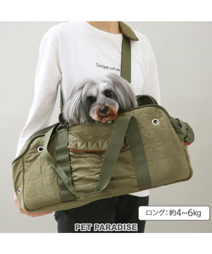 【ペットパラダイス/PET PARADISE / GOODS】のペットパラダイス あごのせ キャリーバッグ 《キルトギャザー》 ロング 約4～8kg インテリア・キッズ・メンズ・レディースファッション・服の通販 founy(ファニー) https://founy.com/ スーツケース キャリーケース Suitcase キルティング Quilting キルト Quilt ギャザー Gather クッション Cushion コンパクト Compact ショルダー Shoulder ポケット Pocket ラップ Wrap ロング Long 犬 Dog ホーム・キャンプ・アウトドア・お取り寄せ Home,Garden,Outdoor,Camping Gear ペットグッズ Pet Supplies |ID: prp329100004098525 ipo3291000000027800743