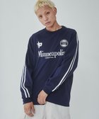 【ウィゴー/WEGO】の【ユニセックス着用ITEM】ラインゲームロゴT(LS) 人気、トレンドファッション・服の通販 founy(ファニー) ファッション Fashion レディースファッション WOMEN トップス・カットソー Tops/Tshirt シャツ/ブラウス Shirts/Blouses ロング / Tシャツ T-Shirts カットソー Cut and Sewn 春 Spring 秋 Autumn/Fall カットソー Cut And Sew カーゴパンツ Cargo Pants グラフィック Graphic サッカー Soccer スマホ Smartphone スラックス Slacks デニム Denim トレンド Trend 人気 Popularity 長袖 Long Sleeve ビッグ Big 半袖 Short Sleeve A/W・秋冬 Aw・Autumn/Winter・Fw・Fall-Winter おすすめ Recommend 夏 Summer thumbnail ネイビー|ID: prp329100004098548 ipo3291000000027800839