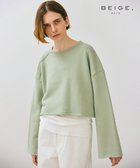 【ベイジ,/BEIGE,】の【BEIGE,ecru/WEB限定・洗える】LOOP BACK / コットンスウェットクロップドトップス 人気、トレンドファッション・服の通販 founy(ファニー) ファッション Fashion レディースファッション WOMEN トップス・カットソー Tops/Tshirt パーカ Sweats スウェット Sweat A/W・秋冬 Aw・Autumn/Winter・Fw・Fall-Winter S/S・春夏 Ss・Spring/Summer スウェット Sweat 夏 Summer 洗える Washable thumbnail Leaf|ID: prp329100004098580 ipo3291000000027800955