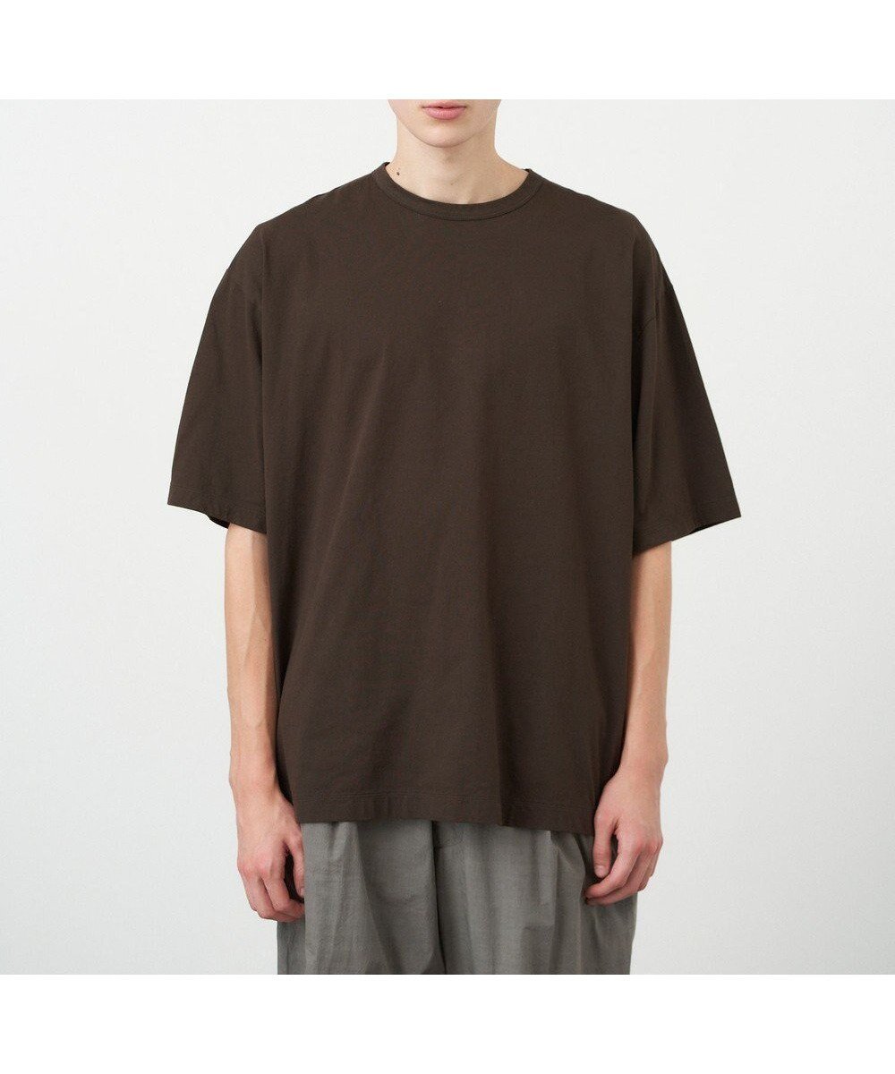 【エイトン/ATON】のNATURAL DYED NUBUCK クルーネックTシャツ - UNISEX インテリア・キッズ・メンズ・レディースファッション・服の通販 founy(ファニー) 　ファッション　Fashion　レディースファッション　WOMEN　トップス・カットソー　Tops/Tshirt　シャツ/ブラウス　Shirts/Blouses　ロング / Tシャツ　T-Shirts　カットソー　Cut and Sewn　インド　India　オーガニック　Organic　春　Spring　カットソー　Cut And Sew　タンブラー　Tumbler　定番　Standard　ボックス　Box　ユニセックス　Unisex　S/S・春夏　Ss・Spring/Summer　夏　Summer　BROWN|ID: prp329100004100648 ipo3291000000027836962