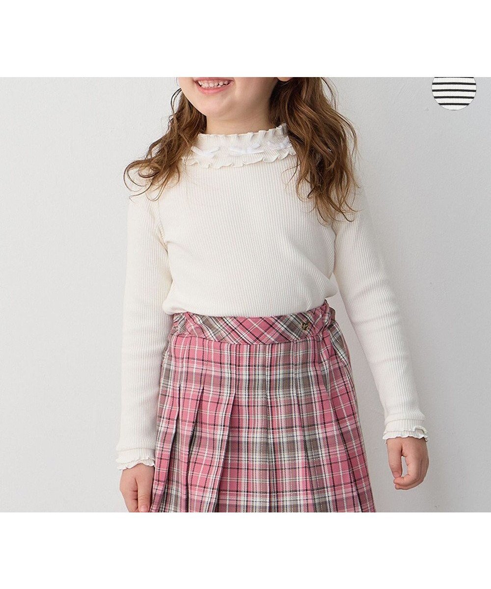 【エニファム/any FAM / KIDS】の襟リボンカットソー 人気、トレンドファッション・服の通販 founy(ファニー) 　ファッション　Fashion　キッズファッション　KIDS　トップス・カットソー　Tops/Tees/Kids　A/W・秋冬　Aw・Autumn/Winter・Fw・Fall-Winter　インナー　Inner　カットソー　Cut And Sew　シンプル　Simple　ポケット　Pocket　リボン　Ribbon　秋　Autumn/Fall　 other-1|ID: prp329100004101569 ipo3291000000028740269