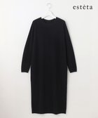 【23区/NIJYUSANKU】の【エステータ】マーセライズドウールカシミヤ ニットワンピース ブラック系|ID:prp329100004105845