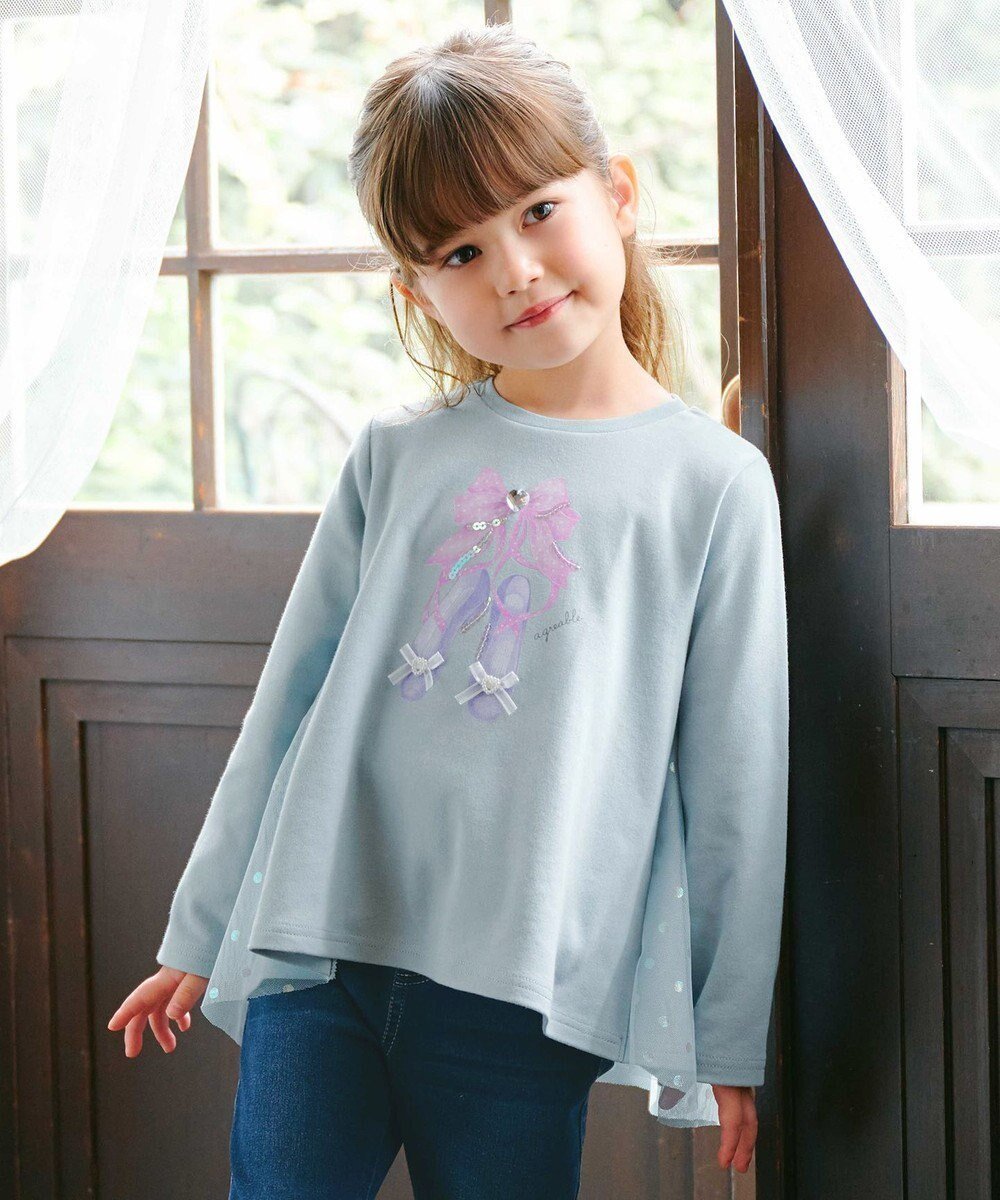 【エニファム/any FAM / KIDS】のトゥシューズバックシャン長袖Tシャツ 人気、トレンドファッション・服の通販 founy(ファニー) 　ファッション　Fashion　キッズファッション　KIDS　トップス・カットソー　Tops/Tees/Kids　A/W・秋冬　Aw・Autumn/Winter・Fw・Fall-Winter　カットソー　Cut And Sew　チュール　Tulle　ドット　Dot　ビジュー　Bijou　ポケット　Pocket　モチーフ　Motif　リボン　Ribbon　長袖　Long Sleeve　 other-1|ID: prp329100004105992 ipo3291000000028740248