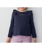 【エニファム/any FAM / KIDS】の肩レース長袖Tシャツ ネイビー|ID:prp329100004105993