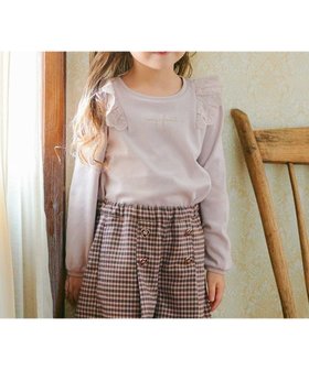 【エニファム/any FAM / KIDS】の肩レース長袖Tシャツ 人気、トレンドファッション・服の通販 founy(ファニー) ファッション Fashion キッズファッション KIDS トップス・カットソー Tops/Tees/Kids A/W・秋冬 Aw・Autumn/Winter・Fw・Fall-Winter カットソー Cut And Sew ガーリー Girly シンプル Simple ポケット Pocket リボン Ribbon レース Race 秋 Autumn/Fall 長袖 Long Sleeve |ID:prp329100004105993