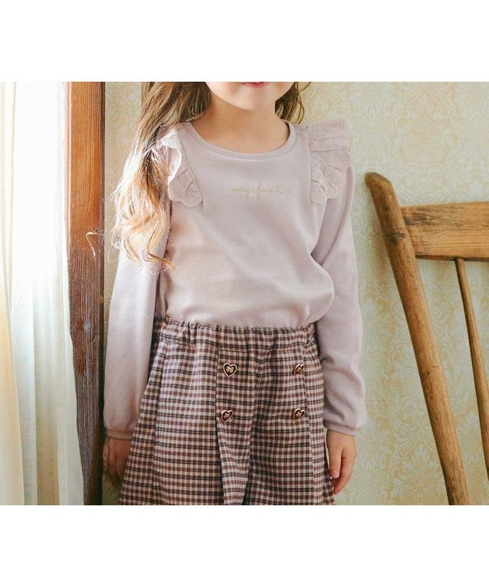 【エニファム/any FAM / KIDS】の肩レース長袖Tシャツ インテリア・キッズ・メンズ・レディースファッション・服の通販 founy(ファニー) https://founy.com/ ファッション Fashion キッズファッション KIDS Children’s Clothing トップス・カットソー Tops/Tees/Kids カットソー Cut And Sew ガーリー Girly シンプル Simple ポケット Pocket リボン Ribbon レース Race 秋 Autumn/Fall A/W・秋冬 Aw・Autumn/Winter・Fw・Fall-Winter 長袖 Long Sleeve |ID: prp329100004105993 ipo3291000000032602775