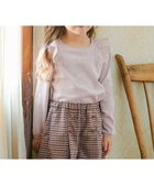 【エニファム/any FAM / KIDS】の肩レース長袖Tシャツ ミルクティー|ID: prp329100004105993 ipo3291000000032602776
