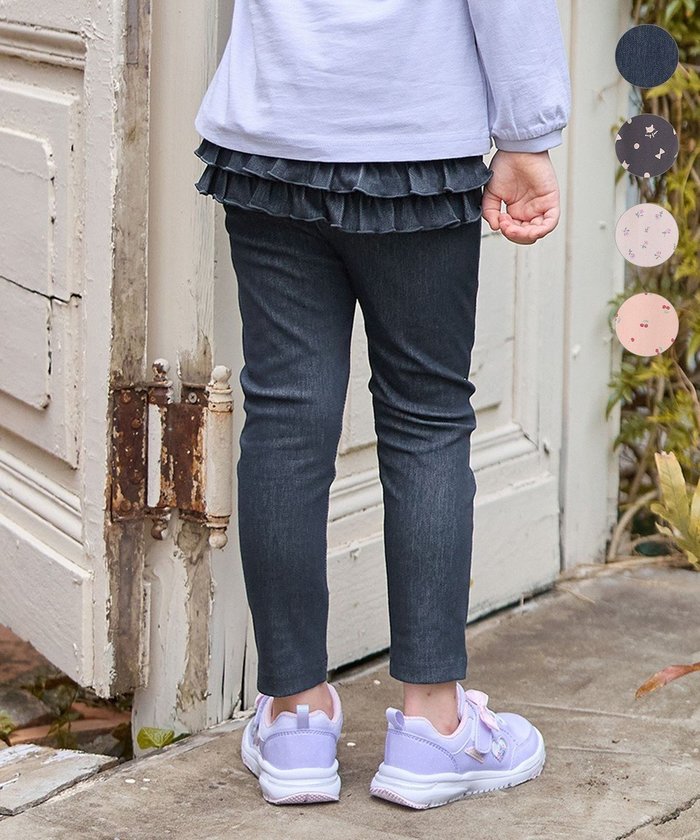 【エニィ/ANY / KIDS】の【WEB限定】フリル付き総柄レギンス インテリア・キッズ・メンズ・レディースファッション・服の通販 founy(ファニー) https://founy.com/ ファッション Fashion キッズファッション Fashion for Kids スマホ Smartphone, Mobile Device チェリー Cherry, Cherry Pattern デニム Denim, Jeans Material トレンド Trend, Trending Now 定番 Standard, Basic Item ネコ Cat, Feline Motif 人気 Popular, Best Seller フリル Frill, Ruffle ポケット Pocket, Pocket Detail 無地 Plain, Solid Color レギンス Leggings, Stretch Pants プチプライス・低価格 Affordable / Budget Price |ID: prp329100004105995 ipo3291000000035787388