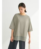 【グリーンパークス/Green Parks】の5分袖裾シアードッキングチュニック Khaki|ID: prp329100004106174 ipo3291000000027922658