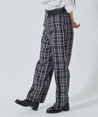 【ウィゴー/WEGO】の【SCHOOL ITEM】スクールチェックスリムスラックス ブラックチェック2|ID: prp329100004107176 ipo3291000000027931969