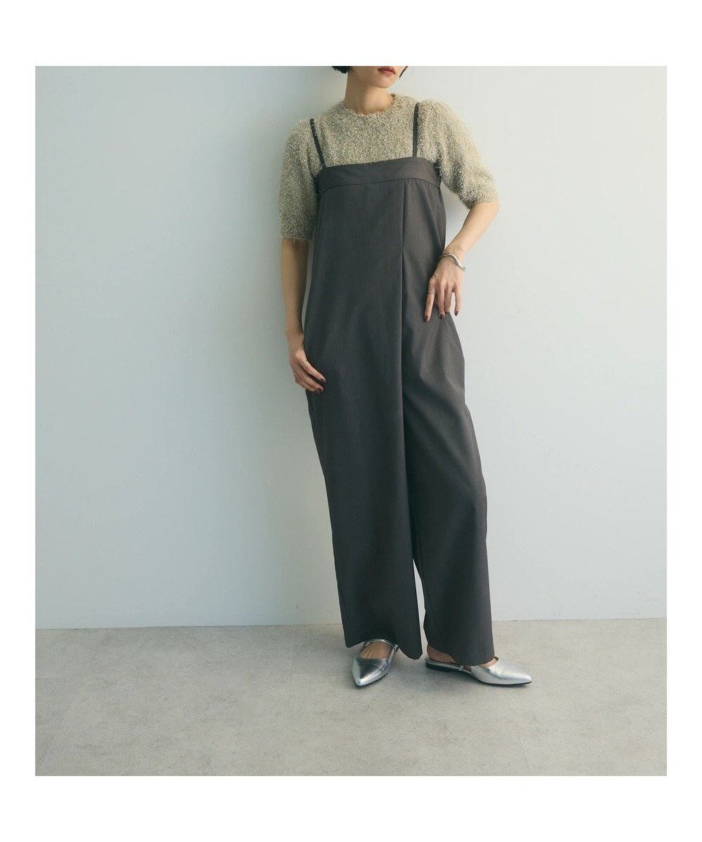 【グリーンパークス/Green Parks】のarmonia.ラップサロペット 人気、トレンドファッション・服の通販 founy(ファニー) 　ファッション　Fashion　レディースファッション　WOMEN　ワンピース　Dress　オールインワン ワンピース　All In One Dress　サロペット　Salopette　A/W・秋冬　Aw・Autumn/Winter・Fw・Fall-Winter　カットソー　Cut And Sew　ギャザー　Gather　サロペット　Overalls　シンプル　Simple　フェミニン　Feminine　フロント　Front　ポケット　Pocket　ラップ　Wrap　 other-1|ID: prp329100004107202 ipo3291000000027932058