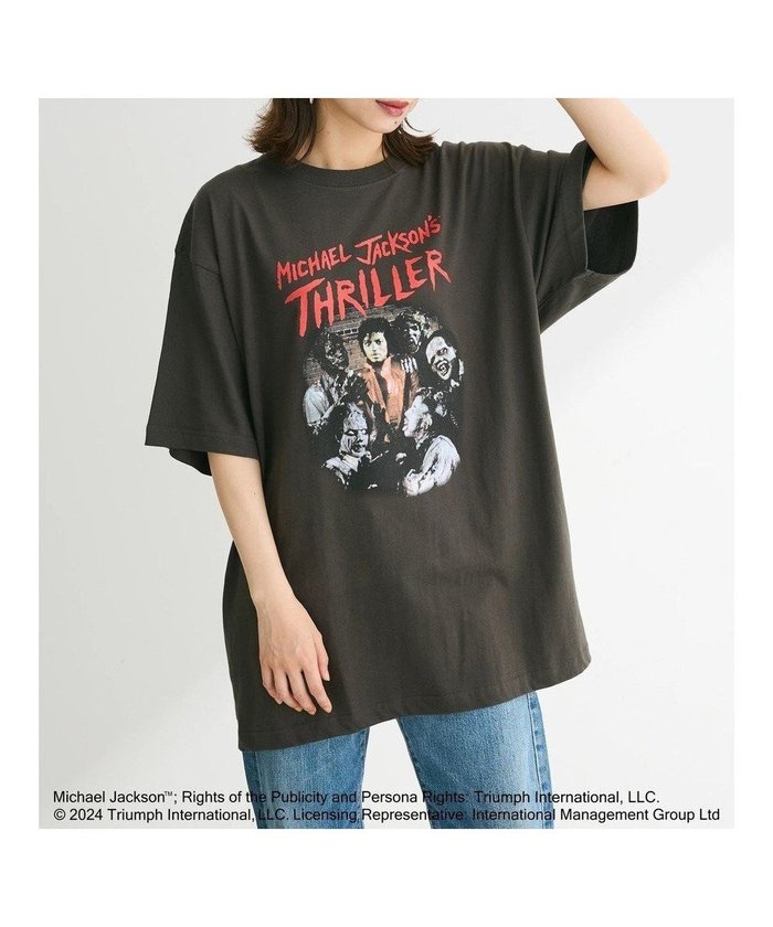 【グリーンパークス/Green Parks】のMICHAEL JACKSON THRILLER TEE インテリア・キッズ・メンズ・レディースファッション・服の通販 founy(ファニー) https://founy.com/ ファッション Fashion レディースファッション WOMEN トップス・カットソー Tops/Tshirt シャツ/ブラウス Shirts/Blouses ロング / Tシャツ T-Shirts カットソー Cut and Sewn A/W・秋冬 Aw・Autumn/Winter・Fw・Fall-Winter カットソー Cut And Sew ショート Short ビンテージ Vintage プリント Print ボトム Bottom ポケット Pocket 再入荷 Restock/Back In Stock/Re Arrival |ID: prp329100004107219 ipo3291000000029458129