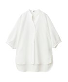 【クラフトスタンダードブティック/CRAFT STANDARD BOUTIQUE】のバンドカラーバックタック5分袖ブラウス White|ID: prp329100004107222 ipo3291000000027932136