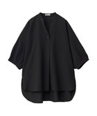 【クラフトスタンダードブティック/CRAFT STANDARD BOUTIQUE】のバンドカラーバックタック5分袖ブラウス Black|ID: prp329100004107222 ipo3291000000027932137